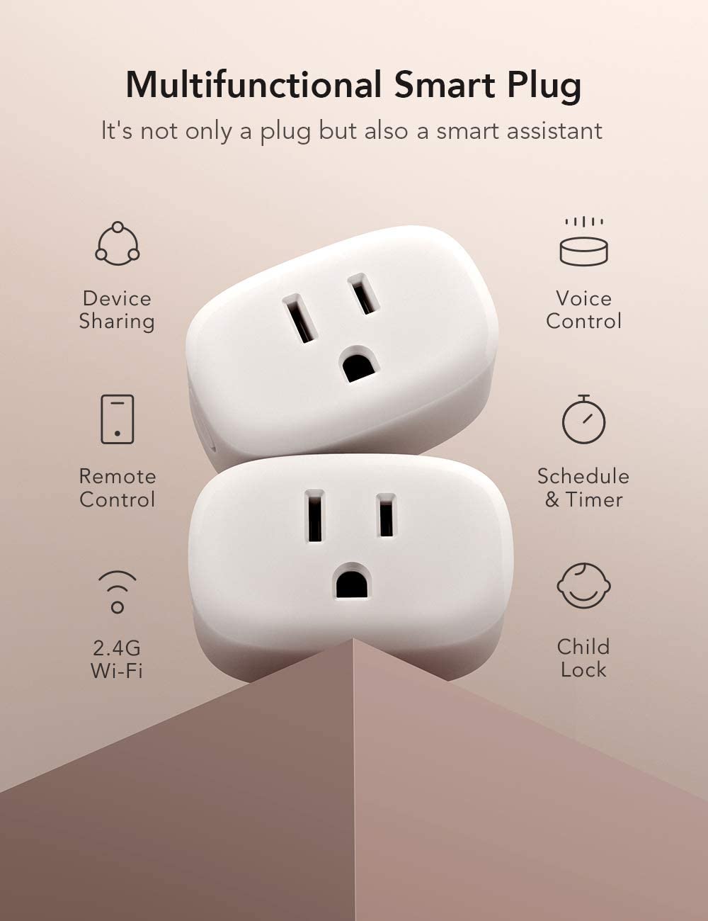 NSP01Pro WiFi Smart Plug for Smart Home Works with Alexa & Apple HomeKit