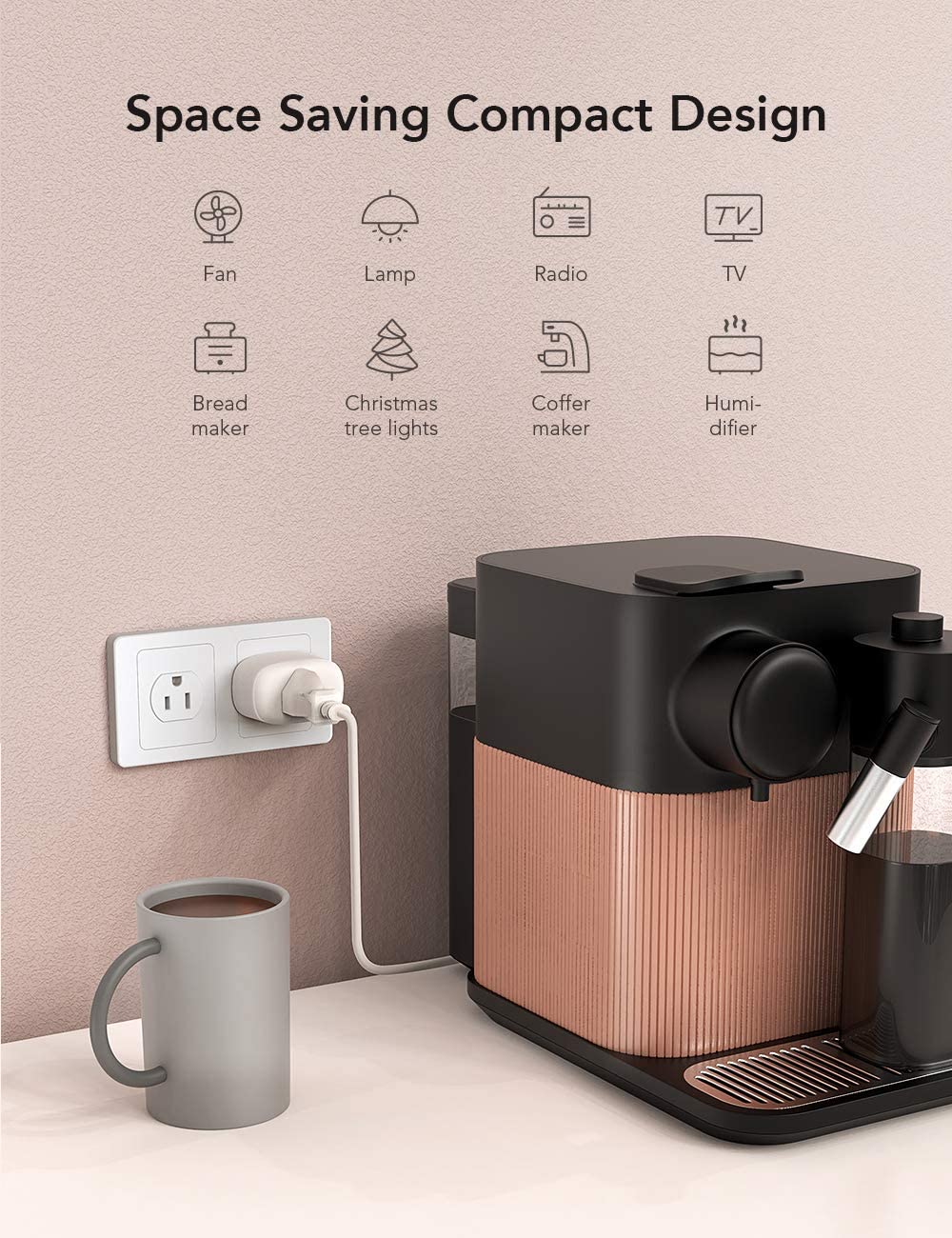 NSP01Pro WiFi Smart Plug for Smart Home Works with Alexa & Apple HomeKit