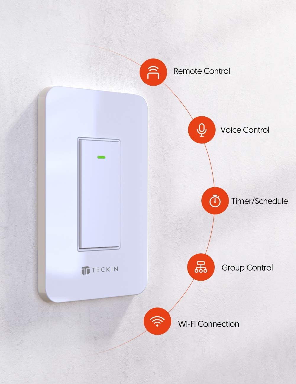 Teckin SR42 Smart Wi-Fi Light Switch (Only for 3-way)